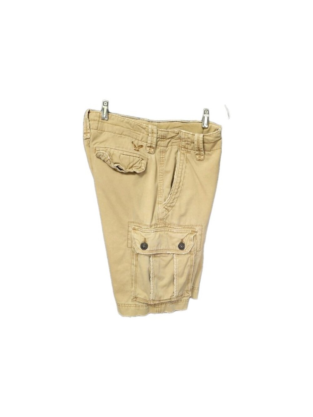 American Eagle Outfitters Cargo Shorts Mens 28 Distressed Khaki Classic Length